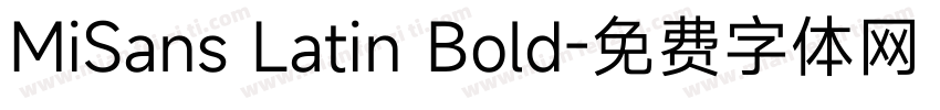 MiSans Latin Bold字体转换